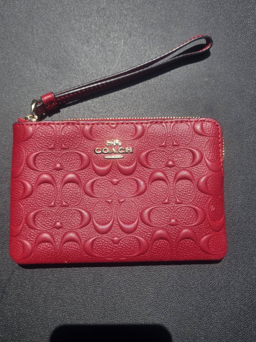 Coach Wristlet Red NWT and dust bag